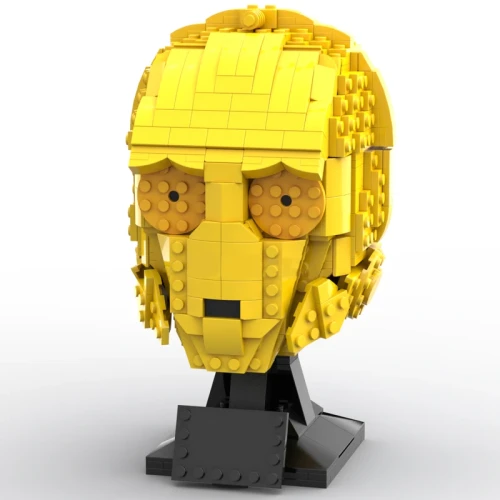 Zabawka Klocki Zestaw STAR WARS C-3PO Głowa 609szt