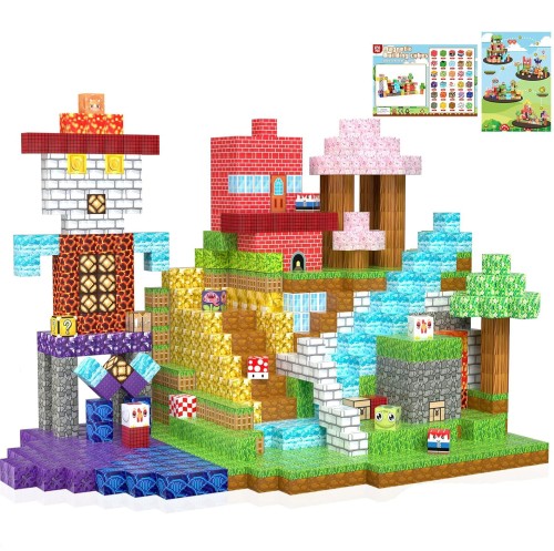 300szt Klocki Magnetyczne Minecraft Ogromny Zestaw