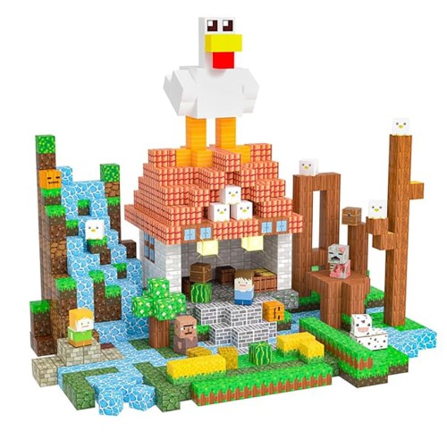 100szt Klocki Magnetyczne Minecraft Ogromny Zestaw