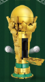 Klocki Puchar Mistrzów Świata złote trofeum piłkarskie model 27cm prezent