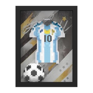 Obraz 3d z klocków koszulka piłkarska Argentyny