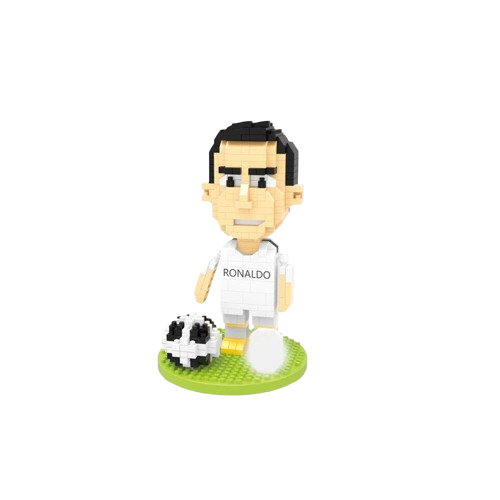 Figurka piłkarza z klocków Ronaldo model kolekcjonerski 3D prezent dla kibica