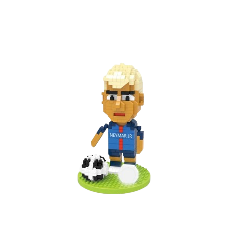 Figurka piłkarza z klocków Neymar model kolekcjonerski 3D prezent dla kibica